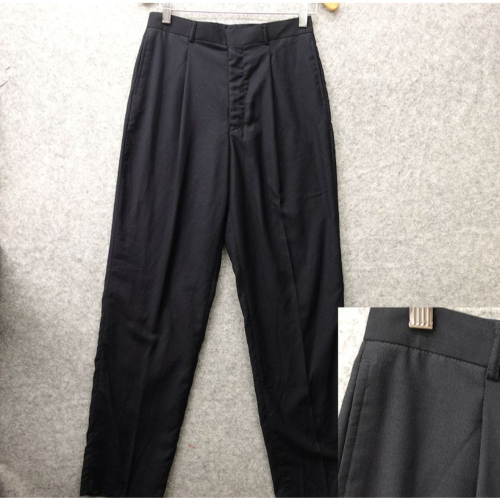 Mens Pleated Dress Pants 28x33 Blue ANDREW FEZZA Formal Trousers Light Summer